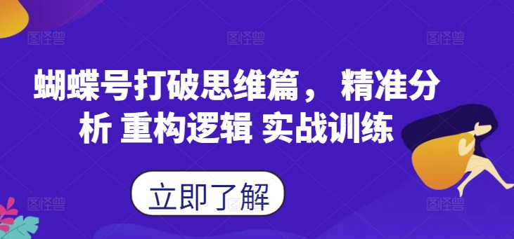 蝴蝶号打破思维篇， 精准分析 重构逻辑 实战训练-十一实验室